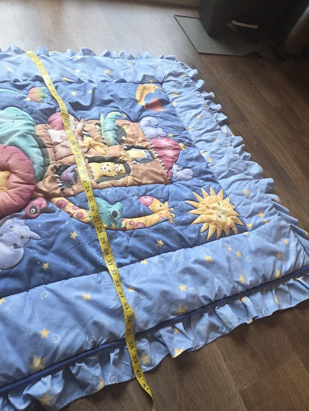 Vintage 90s Viv Eisner Hess Noah’s Ark Celestial Nursery Crib Comforter Blanket